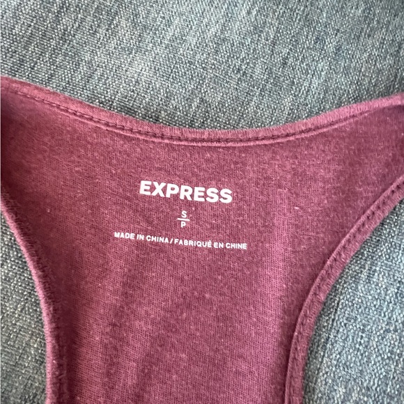 Express racerback purple tank with lace and sequins size small - Picture 3 of 3